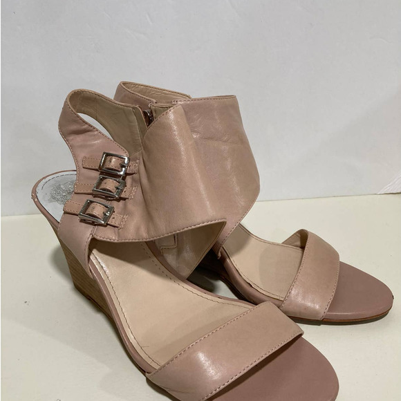 Vince Camuto Lyssia Wedge beige‎ leather sandals size 10M - Picture 2 of 8
